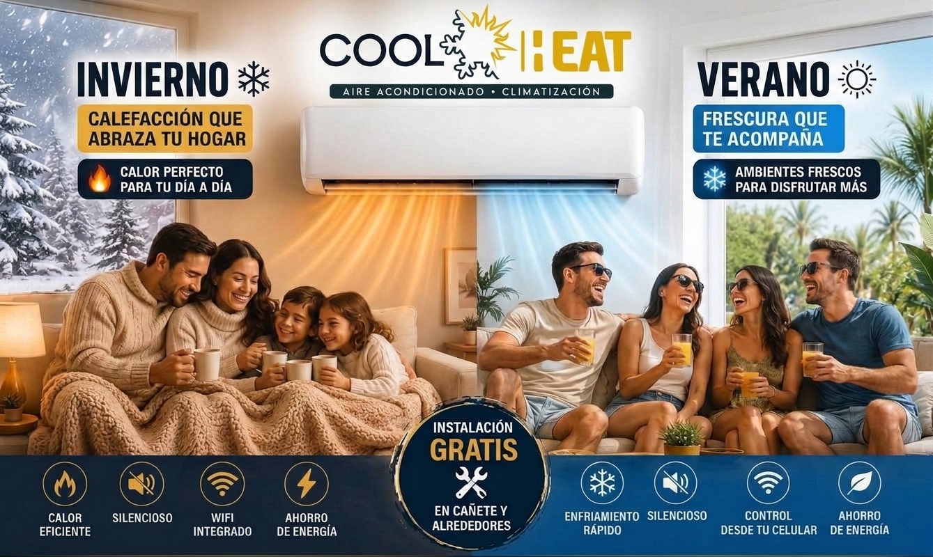 Instalación profesional de aire acondicionado Inverter - CoolHeat